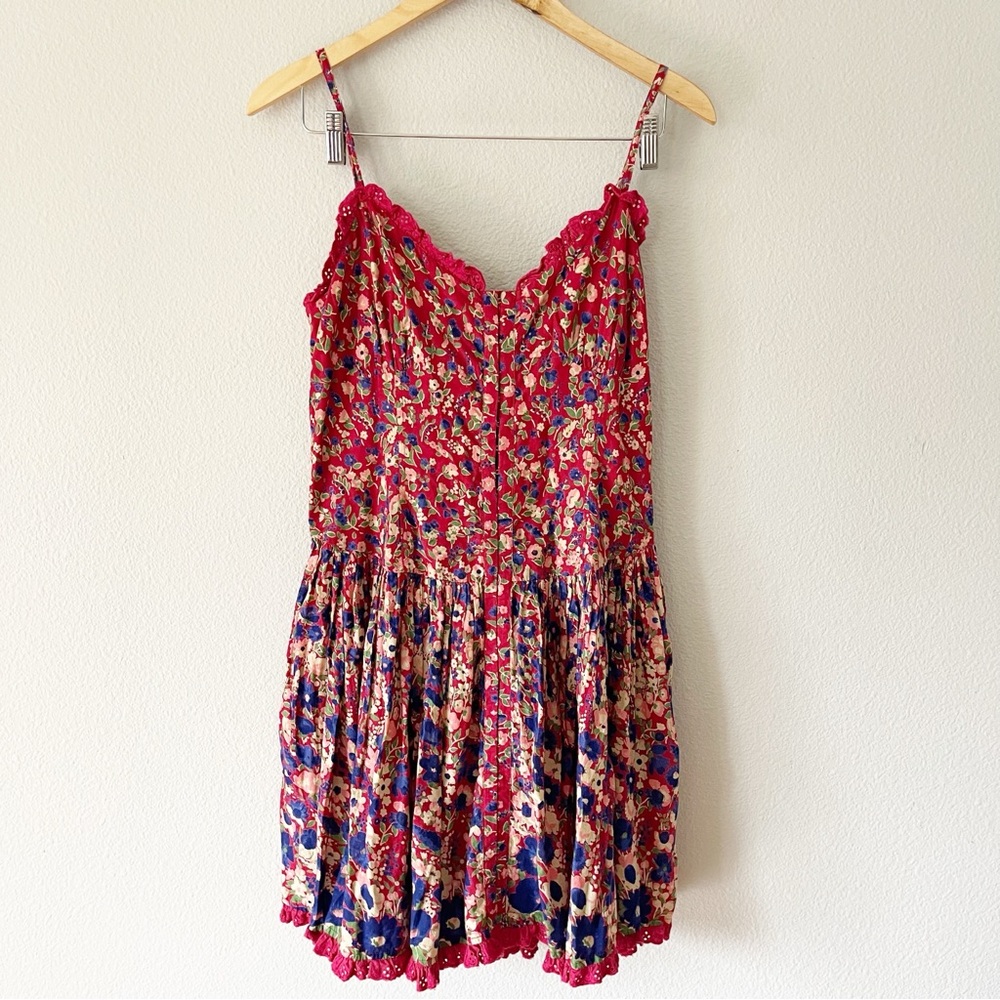 VINTAGE Y2K BETSEY JOHNSON FLORAL MINI DRESS SIZE M